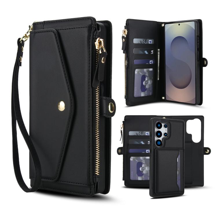 Multifunctional Wallet Detachable Leather Phone Case with Lanyard, For Samsung Galaxy S26+ 5G, For Samsung Galaxy S26 Ultra 5G, For Samsung Galaxy S26 5G, For Samsung Galaxy S25 Edge 5G, For Samsung Galaxy S25 5G, For Samsung Galaxy S25+ 5G            ...