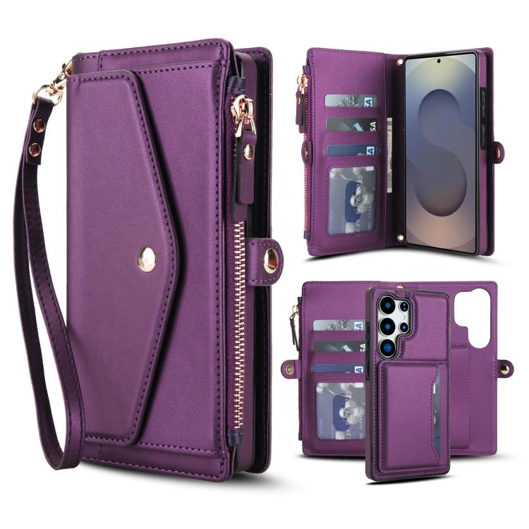 Multifunctional Wallet Detachable Leather Phone Case with Lanyard, For Samsung Galaxy S26+ 5G, For Samsung Galaxy S26 Ultra 5G, For Samsung Galaxy S26 5G, For Samsung Galaxy S25 Edge 5G, For Samsung Galaxy S25 5G, For Samsung Galaxy S25+ 5G            ...