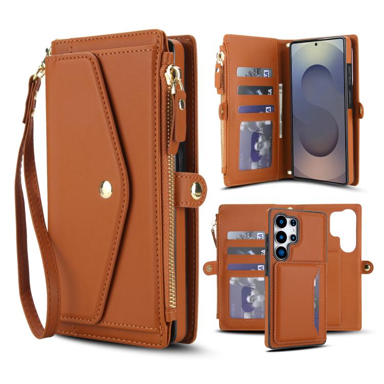 Multifunctional Wallet Detachable Leather Phone Case with Lanyard, For Samsung Galaxy S26+ 5G, For Samsung Galaxy S26 Ultra 5G, For Samsung Galaxy S26 5G, For Samsung Galaxy S25 Edge 5G, For Samsung Galaxy S25 5G, For Samsung Galaxy S25+ 5G            ...
