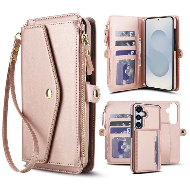 Multifunctional Wallet Detachable Leather Phone Case with Lanyard, For Samsung Galaxy S26+ 5G, For Samsung Galaxy S26 Ultra 5G, For Samsung Galaxy S26 5G, For Samsung Galaxy S25 Edge 5G, For Samsung Galaxy S25 5G, For Samsung Galaxy S25+ 5G            ...