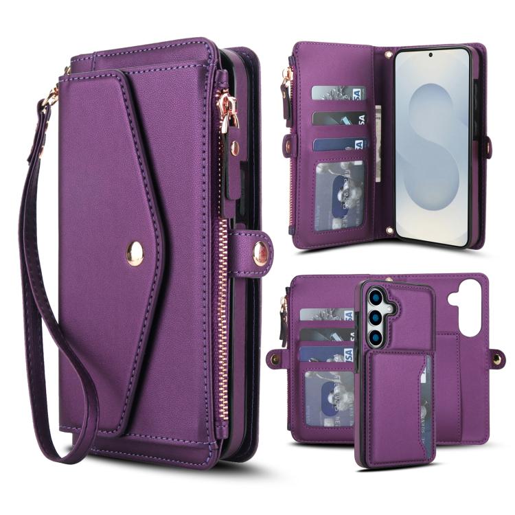 Multifunctional Wallet Detachable Leather Phone Case with Lanyard, For Samsung Galaxy S26+ 5G, For Samsung Galaxy S26 Ultra 5G, For Samsung Galaxy S26 5G, For Samsung Galaxy S25 Edge 5G, For Samsung Galaxy S25 5G, For Samsung Galaxy S25+ 5G            ...