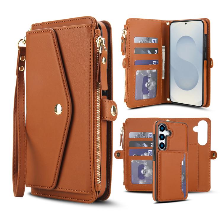 Multifunctional Wallet Detachable Leather Phone Case with Lanyard, For Samsung Galaxy S26+ 5G, For Samsung Galaxy S26 Ultra 5G, For Samsung Galaxy S26 5G, For Samsung Galaxy S25 Edge 5G, For Samsung Galaxy S25 5G, For Samsung Galaxy S25+ 5G            ...