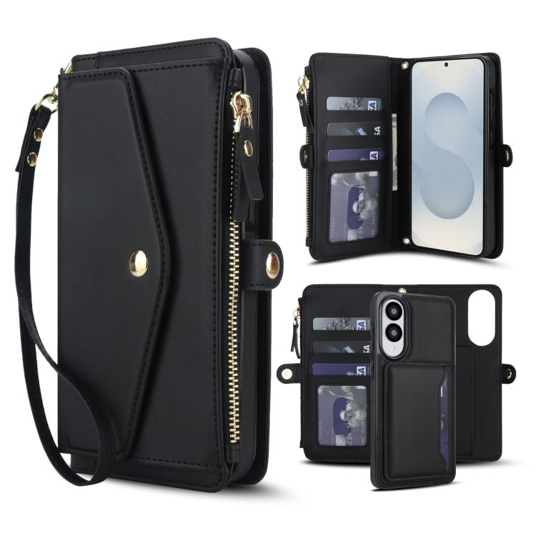 Multifunctional Wallet Detachable Leather Phone Case with Lanyard, For Samsung Galaxy S26+ 5G, For Samsung Galaxy S26 Ultra 5G, For Samsung Galaxy S26 5G, For Samsung Galaxy S25 Edge 5G, For Samsung Galaxy S25 5G, For Samsung Galaxy S25+ 5G            ...