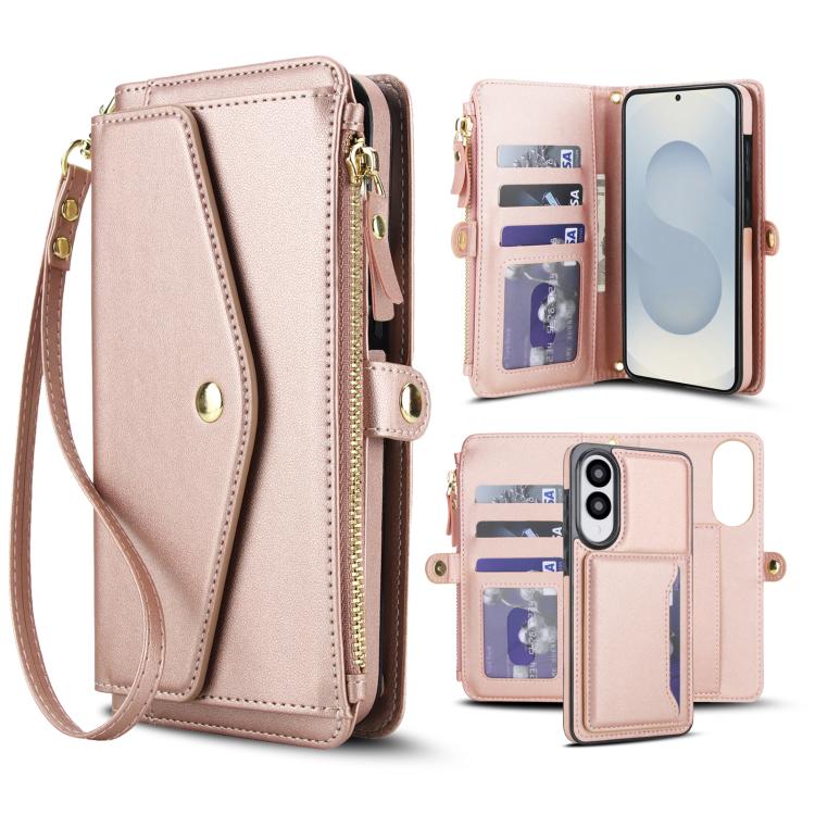 Multifunctional Wallet Detachable Leather Phone Case with Lanyard, For Samsung Galaxy S26+ 5G, For Samsung Galaxy S26 Ultra 5G, For Samsung Galaxy S26 5G, For Samsung Galaxy S25 Edge 5G, For Samsung Galaxy S25 5G, For Samsung Galaxy S25+ 5G            ...