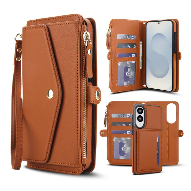 Multifunctional Wallet Detachable Leather Phone Case with Lanyard, For Samsung Galaxy S26+ 5G, For Samsung Galaxy S26 Ultra 5G, For Samsung Galaxy S26 5G, For Samsung Galaxy S25 Edge 5G, For Samsung Galaxy S25 5G, For Samsung Galaxy S25+ 5G            ...