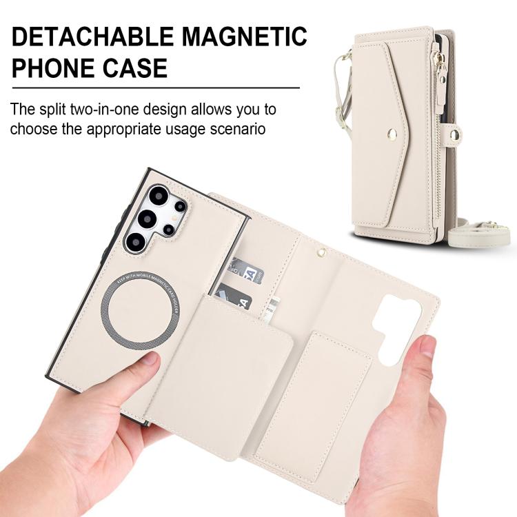 Multifunctional Wallet Detachable Leather Phone Case with Lanyard, For Samsung Galaxy S24 Ultra 5G, For Samsung Galaxy S24+ 5G, For Samsung Galaxy S24 5G, For Samsung Galaxy S23 Ultra 5G, For Samsung Galaxy S23+ 5G, For Samsung Galaxy S23 5G           ...