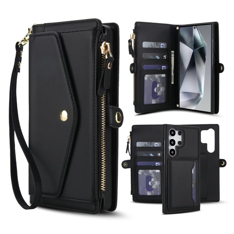 Multifunctional Wallet Detachable Leather Phone Case with Lanyard, For Samsung Galaxy S24 Ultra 5G, For Samsung Galaxy S24+ 5G, For Samsung Galaxy S24 5G, For Samsung Galaxy S23 Ultra 5G, For Samsung Galaxy S23+ 5G, For Samsung Galaxy S23 5G           ...