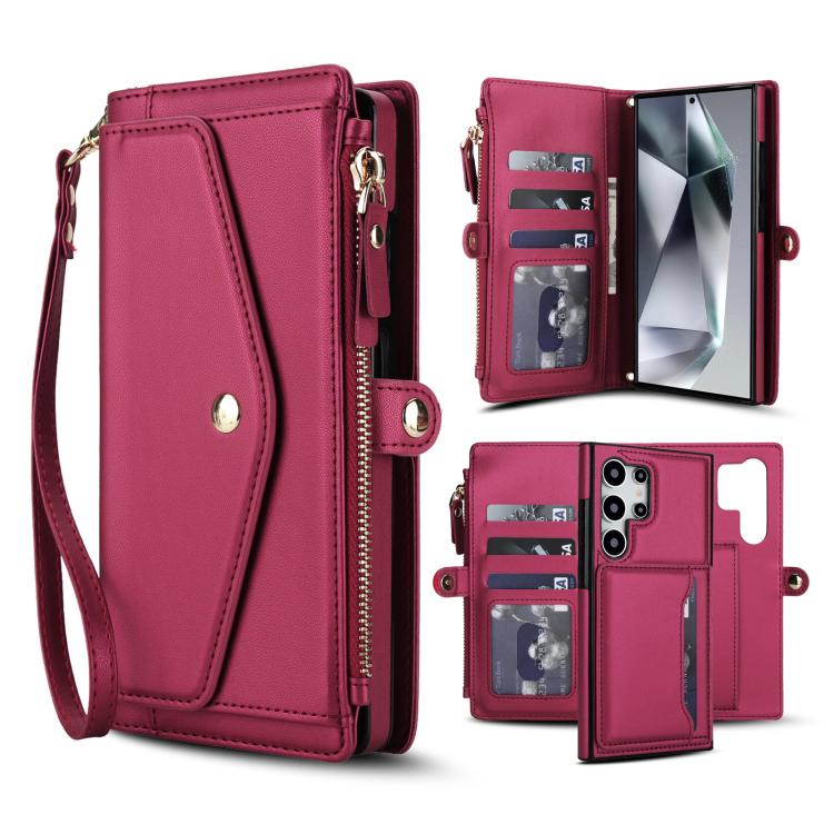 Multifunctional Wallet Detachable Leather Phone Case with Lanyard, For Samsung Galaxy S24 Ultra 5G, For Samsung Galaxy S24+ 5G, For Samsung Galaxy S24 5G, For Samsung Galaxy S23 Ultra 5G, For Samsung Galaxy S23+ 5G, For Samsung Galaxy S23 5G           ...