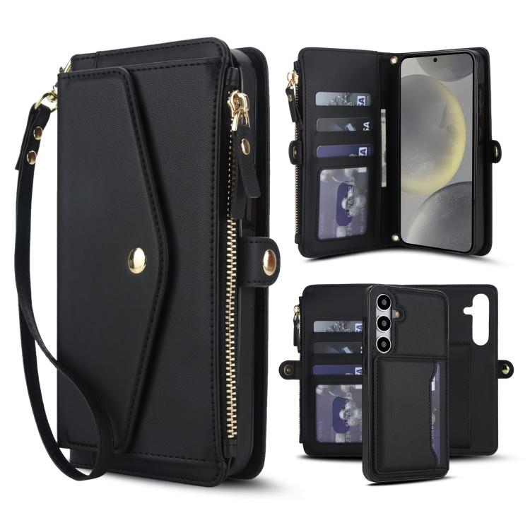 Multifunctional Wallet Detachable Leather Phone Case with Lanyard, For Samsung Galaxy S24 Ultra 5G, For Samsung Galaxy S24+ 5G, For Samsung Galaxy S24 5G, For Samsung Galaxy S23 Ultra 5G, For Samsung Galaxy S23+ 5G, For Samsung Galaxy S23 5G           ...