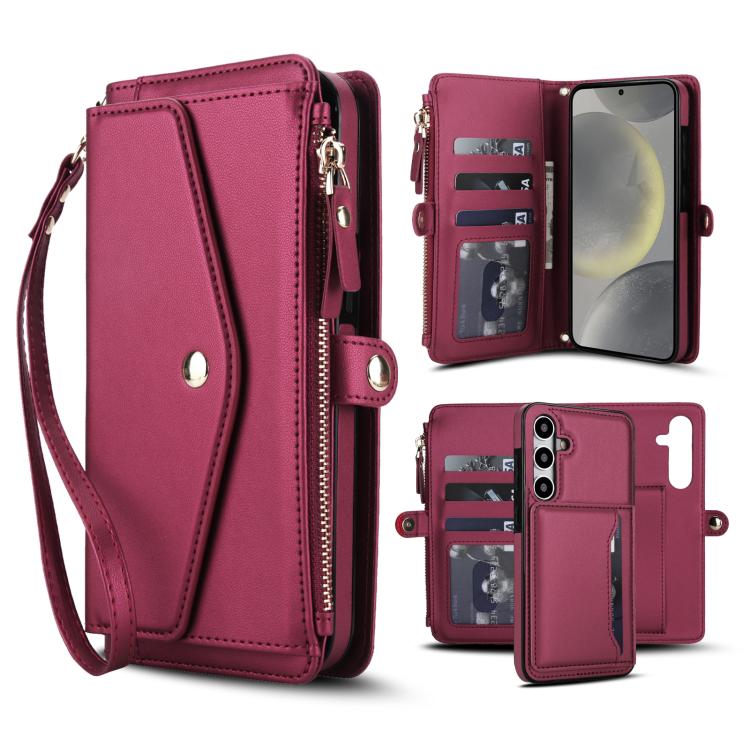 Multifunctional Wallet Detachable Leather Phone Case with Lanyard, For Samsung Galaxy S26+ 5G, For Samsung Galaxy S26 Ultra 5G, For Samsung Galaxy S26 5G, For Samsung Galaxy S25 Edge 5G, For Samsung Galaxy S25 5G, For Samsung Galaxy S25+ 5G            ...