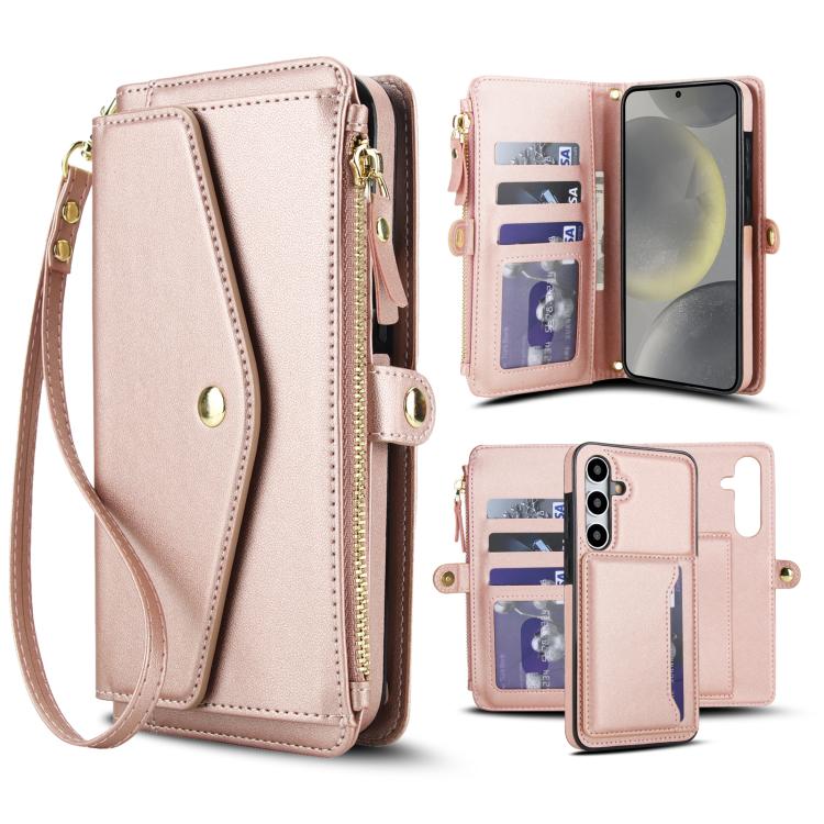 Multifunctional Wallet Detachable Leather Phone Case with Lanyard, For Samsung Galaxy S26+ 5G, For Samsung Galaxy S26 Ultra 5G, For Samsung Galaxy S26 5G, For Samsung Galaxy S25 Edge 5G, For Samsung Galaxy S25 5G, For Samsung Galaxy S25+ 5G            ...