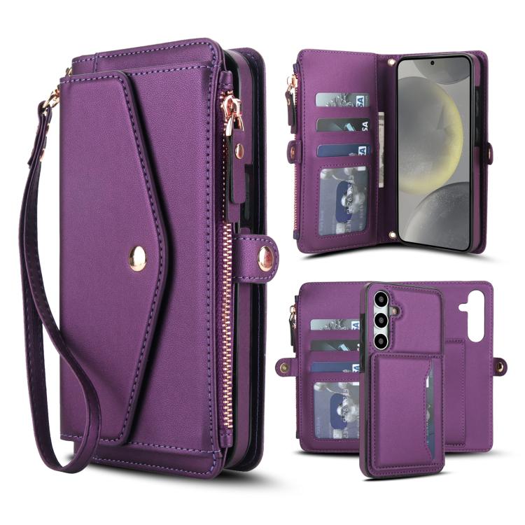 Multifunctional Wallet Detachable Leather Phone Case with Lanyard, For Samsung Galaxy S26+ 5G, For Samsung Galaxy S26 Ultra 5G, For Samsung Galaxy S26 5G, For Samsung Galaxy S25 Edge 5G, For Samsung Galaxy S25 5G, For Samsung Galaxy S25+ 5G            ...