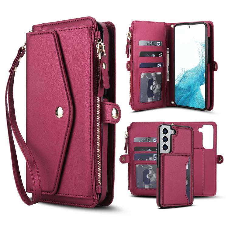Multifunctional Wallet Detachable Leather Phone Case with Lanyard, For Samsung Galaxy S24 Ultra 5G, For Samsung Galaxy S24+ 5G, For Samsung Galaxy S24 5G, For Samsung Galaxy S23 Ultra 5G, For Samsung Galaxy S23+ 5G, For Samsung Galaxy S23 5G           ...
