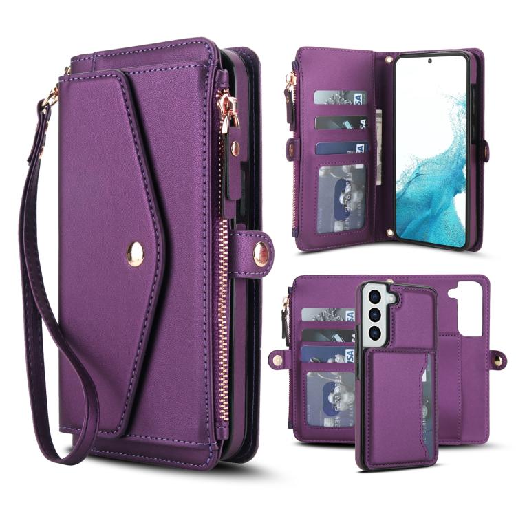 Multifunctional Wallet Detachable Leather Phone Case with Lanyard, For Samsung Galaxy S24 Ultra 5G, For Samsung Galaxy S24+ 5G, For Samsung Galaxy S24 5G, For Samsung Galaxy S23 Ultra 5G, For Samsung Galaxy S23+ 5G, For Samsung Galaxy S23 5G           ...
