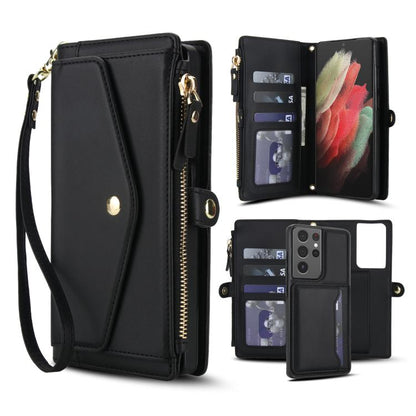 Multifunctional Wallet Detachable Leather Phone Case with Lanyard, For Samsung Galaxy S22 5G, For Samsung Galaxy S21 FE 5G, For Samsung Galaxy S21 5G, For Samsung Galaxy S21+ 5G, For Samsung Galaxy S21 Ultra 5G