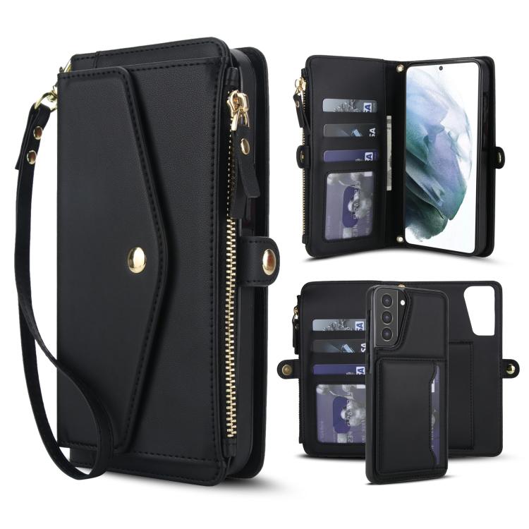 Multifunctional Wallet Detachable Leather Phone Case with Lanyard, For Samsung Galaxy S22 5G, For Samsung Galaxy S21 FE 5G, For Samsung Galaxy S21 5G, For Samsung Galaxy S21+ 5G, For Samsung Galaxy S21 Ultra 5G
