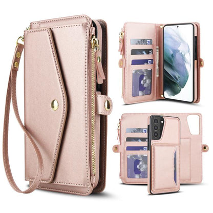 Multifunctional Wallet Detachable Leather Phone Case with Lanyard, For Samsung Galaxy S22 5G, For Samsung Galaxy S21 FE 5G, For Samsung Galaxy S21 5G, For Samsung Galaxy S21+ 5G, For Samsung Galaxy S21 Ultra 5G