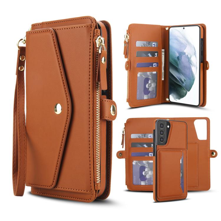 Multifunctional Wallet Detachable Leather Phone Case with Lanyard, For Samsung Galaxy S22 5G, For Samsung Galaxy S21 FE 5G, For Samsung Galaxy S21 5G, For Samsung Galaxy S21+ 5G, For Samsung Galaxy S21 Ultra 5G