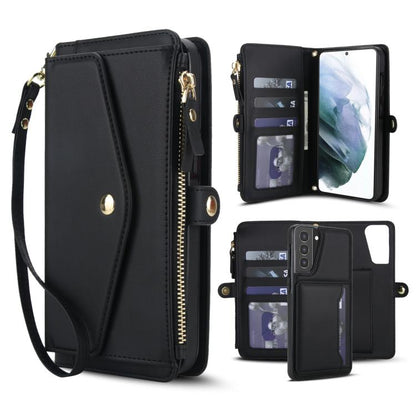 Multifunctional Wallet Detachable Leather Phone Case with Lanyard, For Samsung Galaxy S22 5G, For Samsung Galaxy S21 FE 5G, For Samsung Galaxy S21 5G, For Samsung Galaxy S21+ 5G, For Samsung Galaxy S21 Ultra 5G
