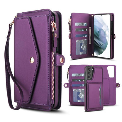 Multifunctional Wallet Detachable Leather Phone Case with Lanyard, For Samsung Galaxy S22 5G, For Samsung Galaxy S21 FE 5G, For Samsung Galaxy S21 5G, For Samsung Galaxy S21+ 5G, For Samsung Galaxy S21 Ultra 5G