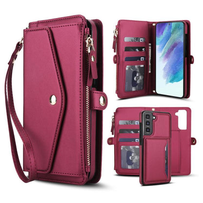 Multifunctional Wallet Detachable Leather Phone Case with Lanyard, For Samsung Galaxy S22 5G, For Samsung Galaxy S21 FE 5G, For Samsung Galaxy S21 5G, For Samsung Galaxy S21+ 5G, For Samsung Galaxy S21 Ultra 5G