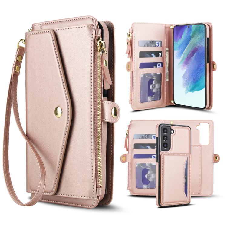 Multifunctional Wallet Detachable Leather Phone Case with Lanyard, For Samsung Galaxy S22 5G, For Samsung Galaxy S21 FE 5G, For Samsung Galaxy S21 5G, For Samsung Galaxy S21+ 5G, For Samsung Galaxy S21 Ultra 5G