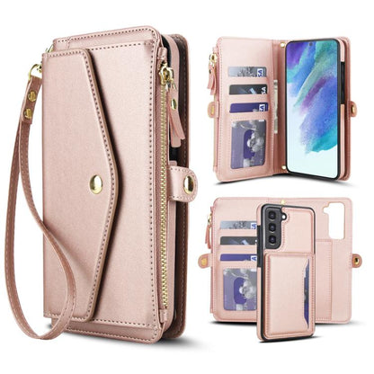 Multifunctional Wallet Detachable Leather Phone Case with Lanyard, For Samsung Galaxy S22 5G, For Samsung Galaxy S21 FE 5G, For Samsung Galaxy S21 5G, For Samsung Galaxy S21+ 5G, For Samsung Galaxy S21 Ultra 5G