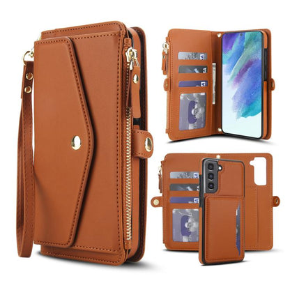 Multifunctional Wallet Detachable Leather Phone Case with Lanyard, For Samsung Galaxy S22 5G, For Samsung Galaxy S21 FE 5G, For Samsung Galaxy S21 5G, For Samsung Galaxy S21+ 5G, For Samsung Galaxy S21 Ultra 5G