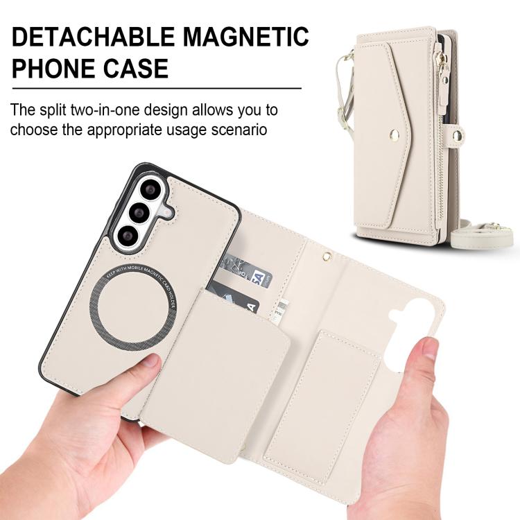 Multifunctional Wallet Detachable Leather Phone Case with Lanyard, For Samsung Galaxy S26+ 5G, For Samsung Galaxy S26 Ultra 5G, For Samsung Galaxy S26 5G, For Samsung Galaxy S25 Edge 5G, For Samsung Galaxy S25 5G, For Samsung Galaxy S25+ 5G            ...