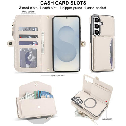 Multifunctional Wallet Detachable Leather Phone Case with Lanyard, For Samsung Galaxy S26+ 5G, For Samsung Galaxy S26 Ultra 5G, For Samsung Galaxy S26 5G, For Samsung Galaxy S25 Edge 5G, For Samsung Galaxy S25 5G, For Samsung Galaxy S25+ 5G            ...