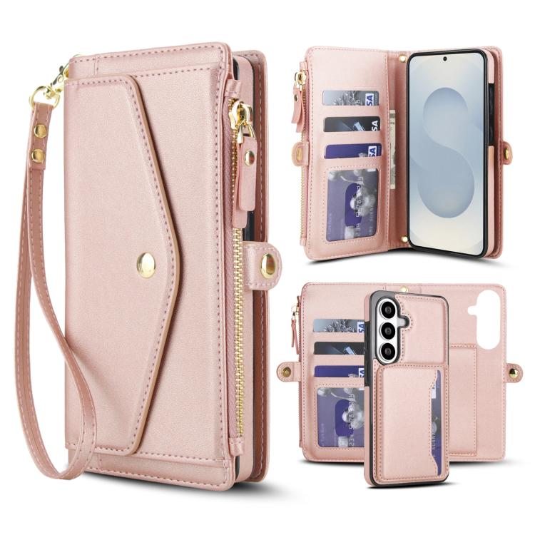 Multifunctional Wallet Detachable Leather Phone Case with Lanyard, For Samsung Galaxy S26+ 5G, For Samsung Galaxy S26 Ultra 5G, For Samsung Galaxy S26 5G, For Samsung Galaxy S25 Edge 5G, For Samsung Galaxy S25 5G, For Samsung Galaxy S25+ 5G            ...