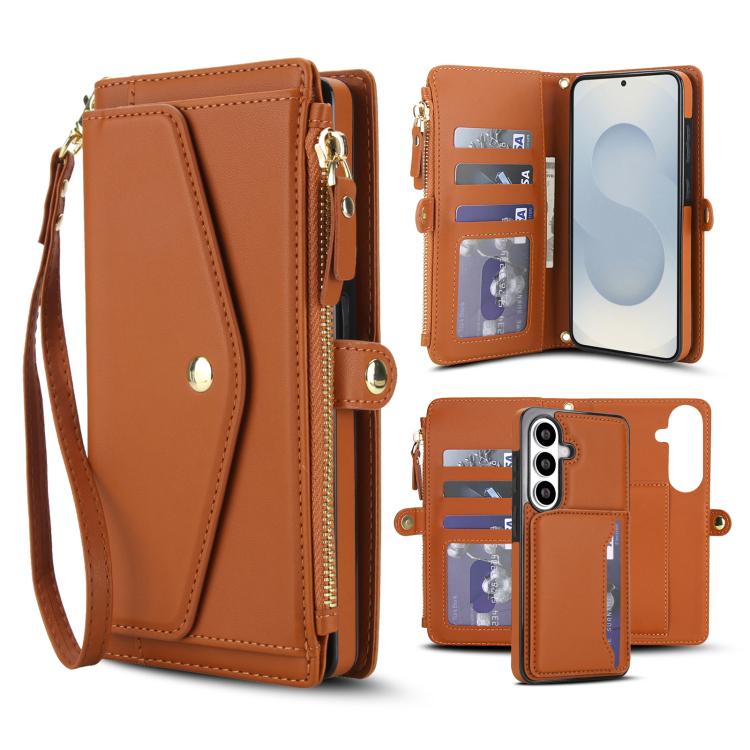 Multifunctional Wallet Detachable Leather Phone Case with Lanyard, For Samsung Galaxy S26+ 5G, For Samsung Galaxy S26 Ultra 5G, For Samsung Galaxy S26 5G, For Samsung Galaxy S25 Edge 5G, For Samsung Galaxy S25 5G, For Samsung Galaxy S25+ 5G            ...
