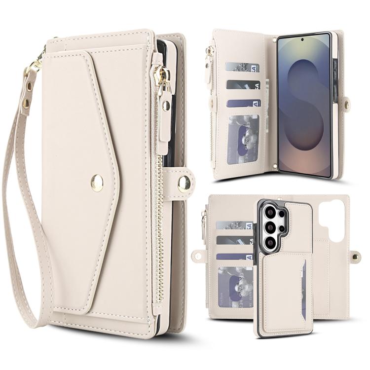 Multifunctional Wallet Detachable Leather Phone Case with Lanyard, For Samsung Galaxy S26+ 5G, For Samsung Galaxy S26 Ultra 5G, For Samsung Galaxy S26 5G, For Samsung Galaxy S25 Edge 5G, For Samsung Galaxy S25 5G, For Samsung Galaxy S25+ 5G            ...