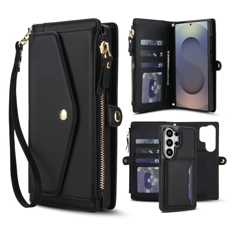 Multifunctional Wallet Detachable Leather Phone Case with Lanyard, For Samsung Galaxy S26+ 5G, For Samsung Galaxy S26 Ultra 5G, For Samsung Galaxy S26 5G, For Samsung Galaxy S25 Edge 5G, For Samsung Galaxy S25 5G, For Samsung Galaxy S25+ 5G            ...