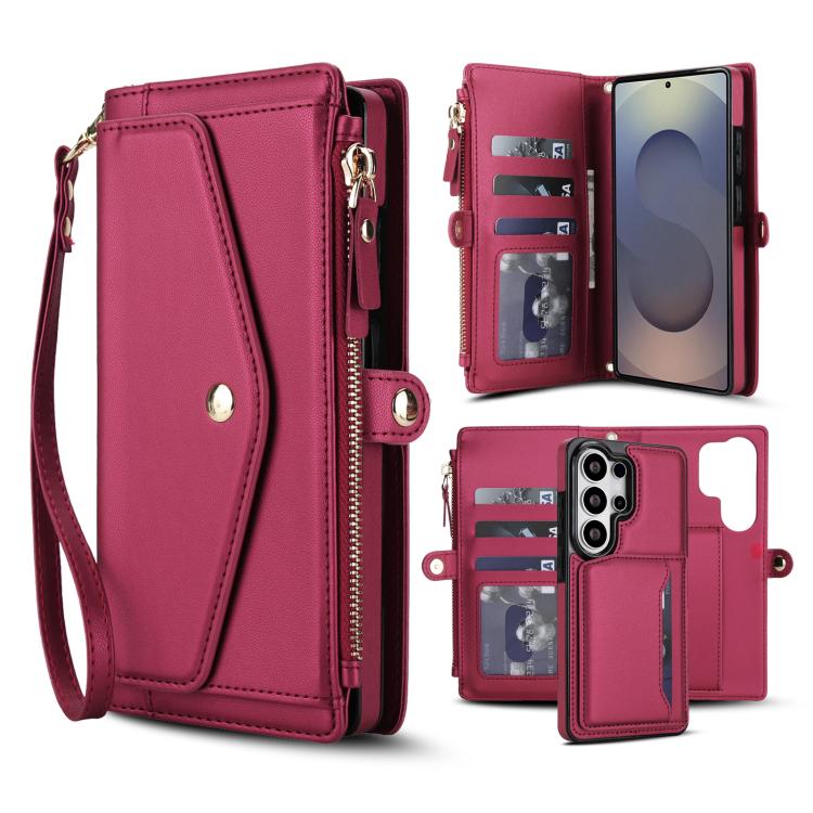 Multifunctional Wallet Detachable Leather Phone Case with Lanyard, For Samsung Galaxy S26+ 5G, For Samsung Galaxy S26 Ultra 5G, For Samsung Galaxy S26 5G, For Samsung Galaxy S25 Edge 5G, For Samsung Galaxy S25 5G, For Samsung Galaxy S25+ 5G            ...