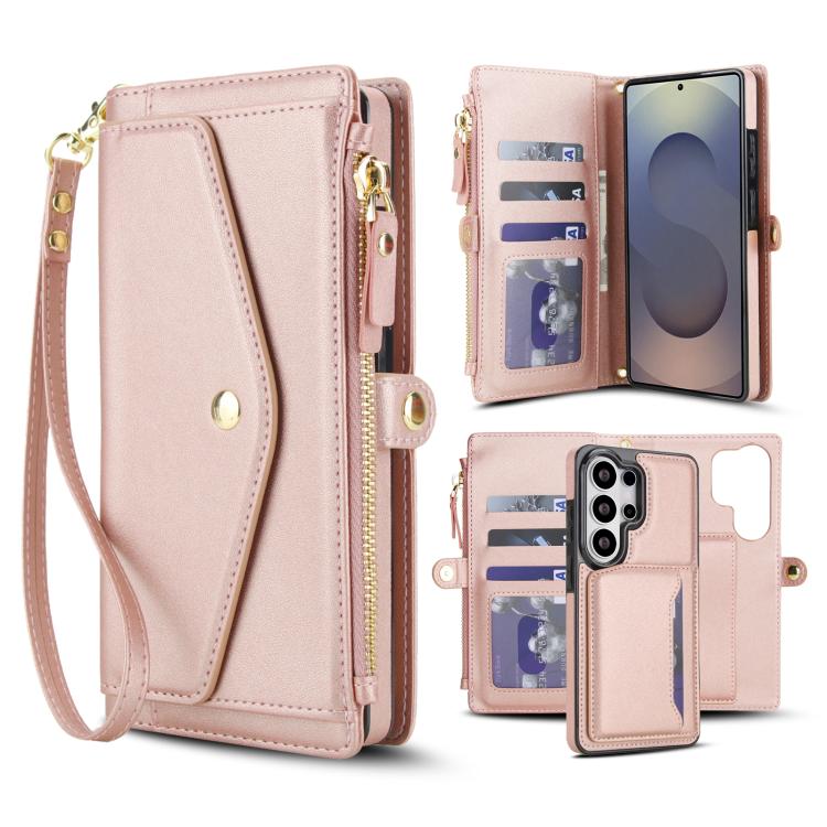 Multifunctional Wallet Detachable Leather Phone Case with Lanyard, For Samsung Galaxy S26+ 5G, For Samsung Galaxy S26 Ultra 5G, For Samsung Galaxy S26 5G, For Samsung Galaxy S25 Edge 5G, For Samsung Galaxy S25 5G, For Samsung Galaxy S25+ 5G            ...