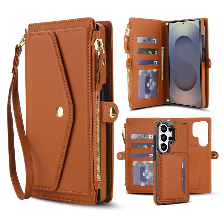 Multifunctional Wallet Detachable Leather Phone Case with Lanyard, For Samsung Galaxy S26+ 5G, For Samsung Galaxy S26 Ultra 5G, For Samsung Galaxy S26 5G, For Samsung Galaxy S25 Edge 5G, For Samsung Galaxy S25 5G, For Samsung Galaxy S25+ 5G            ...