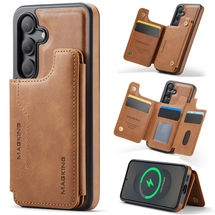 MAGKING K3 Series MagSafe RFID Card Bag Detachable Phone Case, For Samsung Galaxy S25 FE 5G, For Samsung Galaxy S25 Edge 5G, For Samsung Galaxy S25 5G, For Samsung Galaxy S25+ 5G, For Samsung Galaxy S25 Ultra 5G, For Samsung Galaxy S24 FE 5G           ...