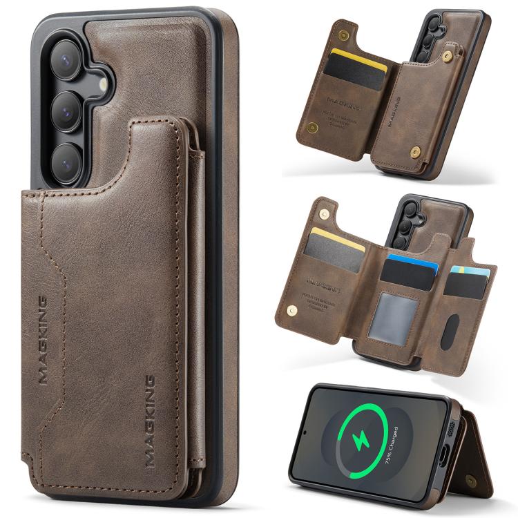 MAGKING K3 Series MagSafe RFID Card Bag Detachable Phone Case, For Samsung Galaxy S25 FE 5G, For Samsung Galaxy S25 Edge 5G, For Samsung Galaxy S25 5G, For Samsung Galaxy S25+ 5G, For Samsung Galaxy S25 Ultra 5G, For Samsung Galaxy S24 FE 5G           ...