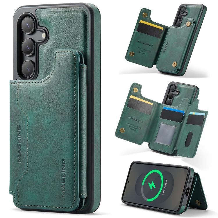 MAGKING K3 Series MagSafe RFID Card Bag Detachable Phone Case, For Samsung Galaxy S25 FE 5G, For Samsung Galaxy S25 Edge 5G, For Samsung Galaxy S25 5G, For Samsung Galaxy S25+ 5G, For Samsung Galaxy S25 Ultra 5G, For Samsung Galaxy S24 FE 5G           ...