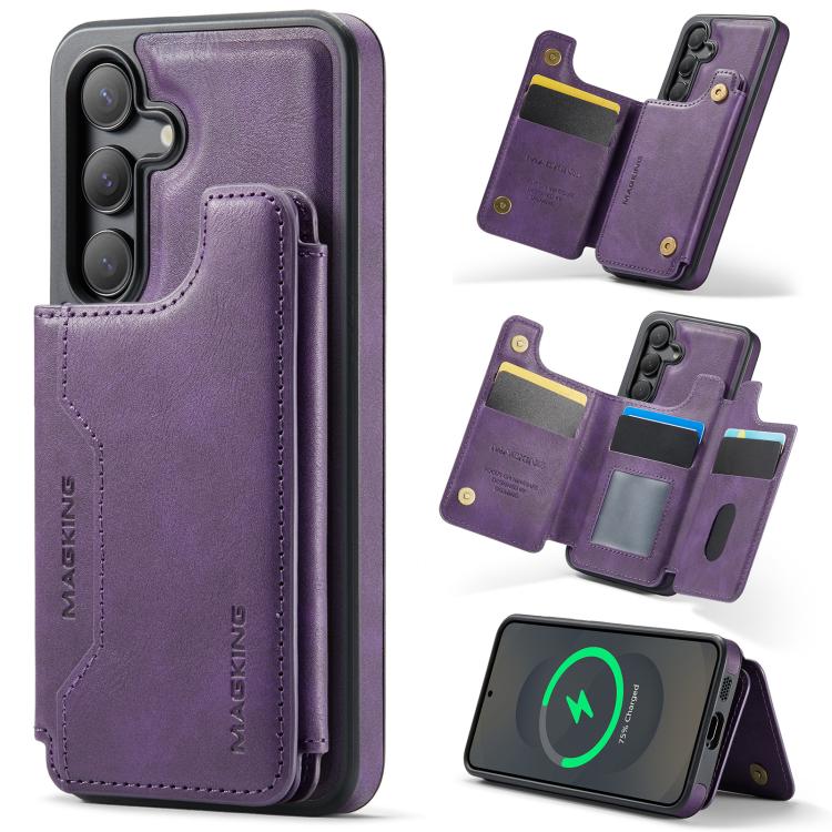 MAGKING K3 Series MagSafe RFID Card Bag Detachable Phone Case, For Samsung Galaxy S25 FE 5G, For Samsung Galaxy S25 Edge 5G, For Samsung Galaxy S25 5G, For Samsung Galaxy S25+ 5G, For Samsung Galaxy S25 Ultra 5G, For Samsung Galaxy S24 FE 5G           ...