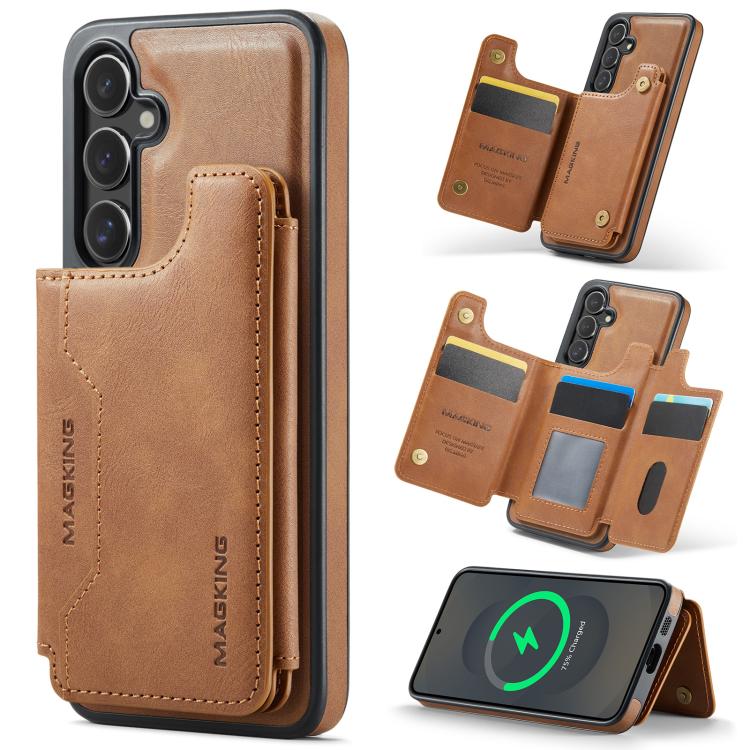 MAGKING K3 Series MagSafe RFID Card Bag Detachable Phone Case, For Samsung Galaxy S25 FE 5G, For Samsung Galaxy S25 Edge 5G, For Samsung Galaxy S25 5G, For Samsung Galaxy S25+ 5G, For Samsung Galaxy S25 Ultra 5G, For Samsung Galaxy S24 FE 5G           ...