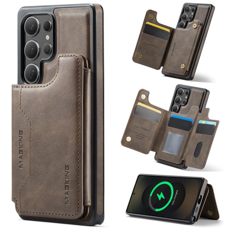 MAGKING K3 Series MagSafe RFID Card Bag Detachable Phone Case, For Samsung Galaxy S25 FE 5G, For Samsung Galaxy S25 Edge 5G, For Samsung Galaxy S25 5G, For Samsung Galaxy S25+ 5G, For Samsung Galaxy S25 Ultra 5G, For Samsung Galaxy S24 FE 5G           ...