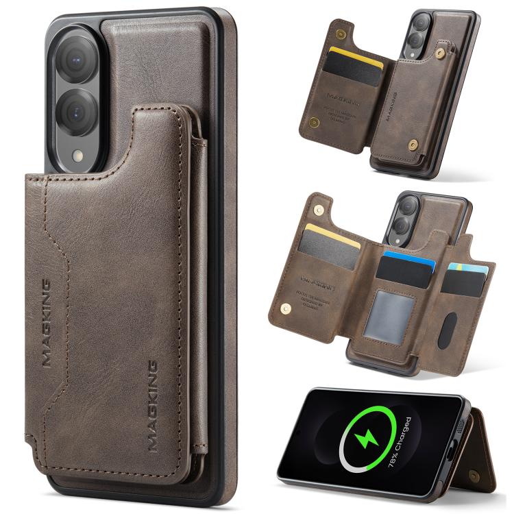 MAGKING K3 Series MagSafe RFID Card Bag Detachable Phone Case, For Samsung Galaxy S25 FE 5G, For Samsung Galaxy S25 Edge 5G, For Samsung Galaxy S25 5G, For Samsung Galaxy S25+ 5G, For Samsung Galaxy S25 Ultra 5G, For Samsung Galaxy S24 FE 5G           ...