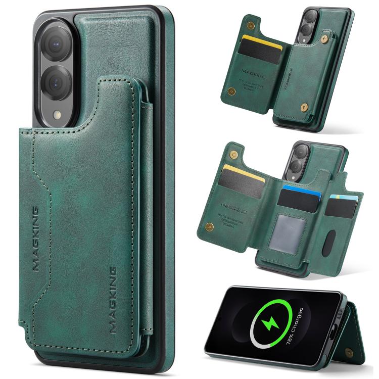 MAGKING K3 Series MagSafe RFID Card Bag Detachable Phone Case, For Samsung Galaxy S25 FE 5G, For Samsung Galaxy S25 Edge 5G, For Samsung Galaxy S25 5G, For Samsung Galaxy S25+ 5G, For Samsung Galaxy S25 Ultra 5G, For Samsung Galaxy S24 FE 5G           ...