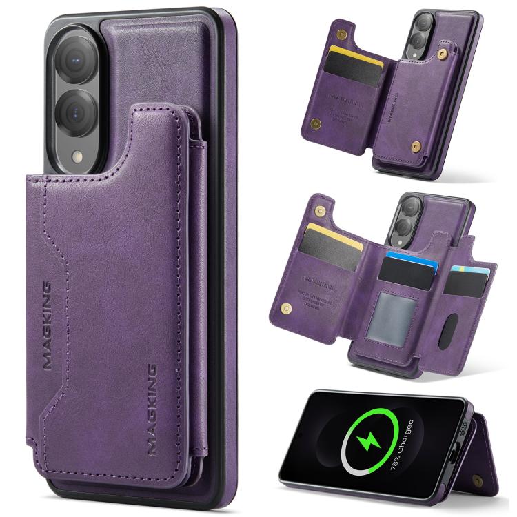 MAGKING K3 Series MagSafe RFID Card Bag Detachable Phone Case, For Samsung Galaxy S26+ 5G, For Samsung Galaxy S26 Ultra 5G, For Samsung Galaxy S26 5G, For Samsung Galaxy S25 FE 5G, For Samsung Galaxy S25 Edge 5G, For Samsung Galaxy S25 5G              ...