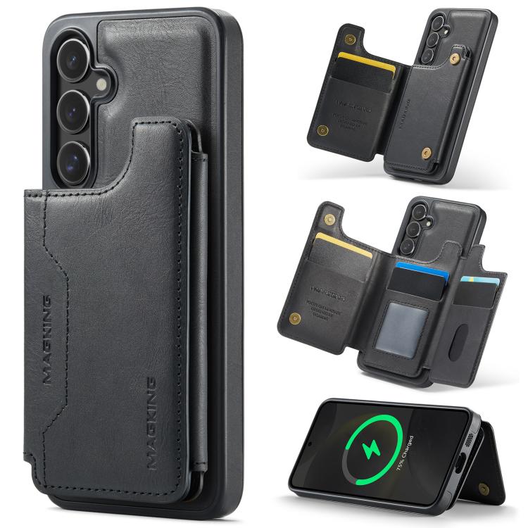 MAGKING K3 Series MagSafe RFID Card Bag Detachable Phone Case, For Samsung Galaxy S25 FE 5G, For Samsung Galaxy S25 Edge 5G, For Samsung Galaxy S25 5G, For Samsung Galaxy S25+ 5G, For Samsung Galaxy S25 Ultra 5G, For Samsung Galaxy S24 FE 5G           ...
