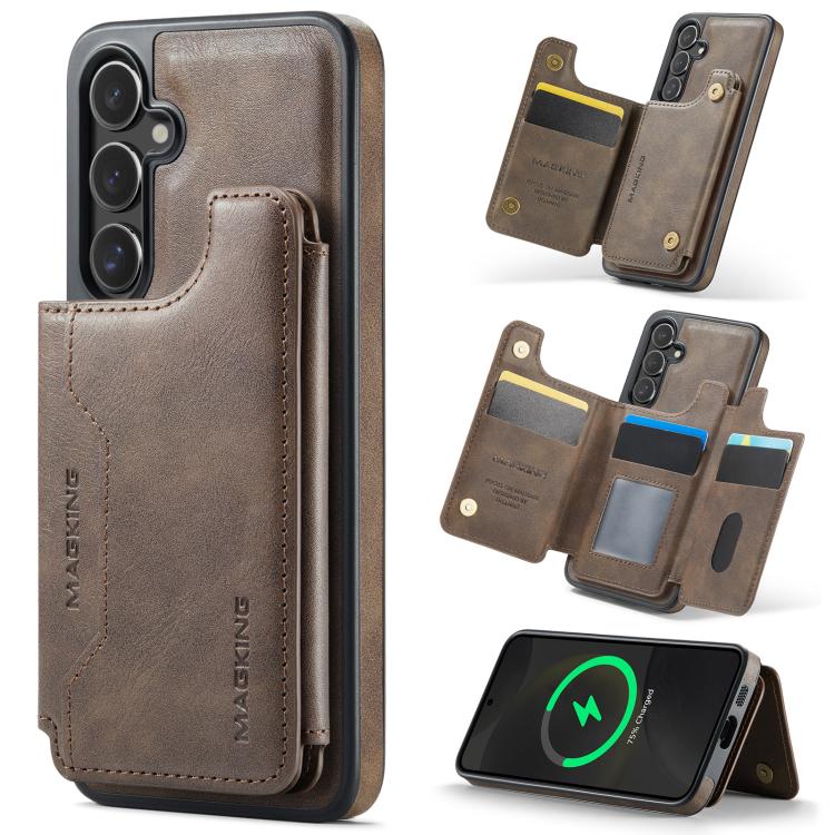 MAGKING K3 Series MagSafe RFID Card Bag Detachable Phone Case, For Samsung Galaxy S25 FE 5G, For Samsung Galaxy S25 Edge 5G, For Samsung Galaxy S25 5G, For Samsung Galaxy S25+ 5G, For Samsung Galaxy S25 Ultra 5G, For Samsung Galaxy S24 FE 5G           ...