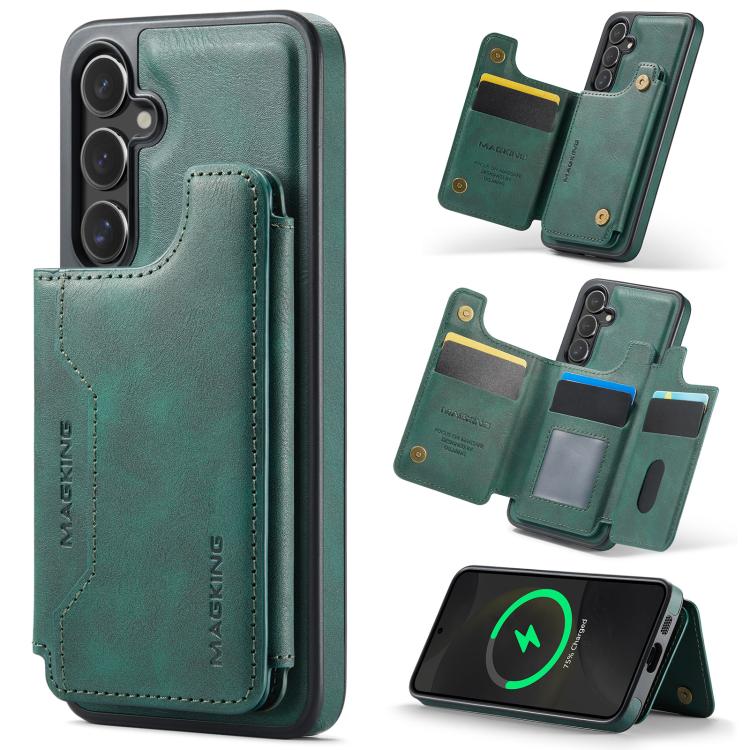 MAGKING K3 Series MagSafe RFID Card Bag Detachable Phone Case, For Samsung Galaxy S25 FE 5G, For Samsung Galaxy S25 Edge 5G, For Samsung Galaxy S25 5G, For Samsung Galaxy S25+ 5G, For Samsung Galaxy S25 Ultra 5G, For Samsung Galaxy S24 FE 5G           ...
