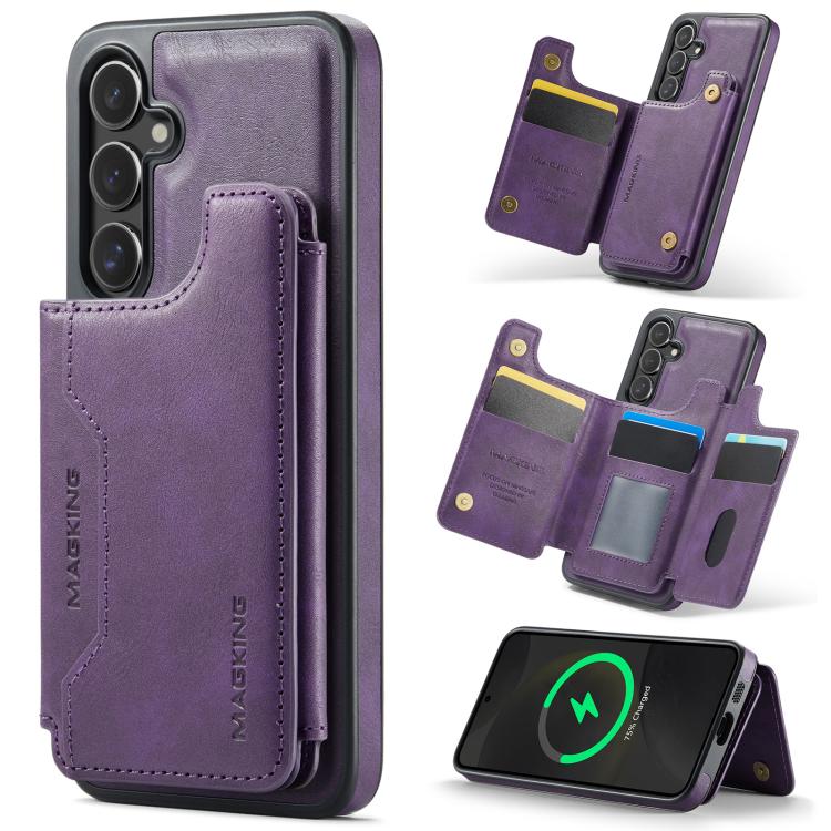 MAGKING K3 Series MagSafe RFID Card Bag Detachable Phone Case, For Samsung Galaxy S25 FE 5G, For Samsung Galaxy S25 Edge 5G, For Samsung Galaxy S25 5G, For Samsung Galaxy S25+ 5G, For Samsung Galaxy S25 Ultra 5G, For Samsung Galaxy S24 FE 5G           ...